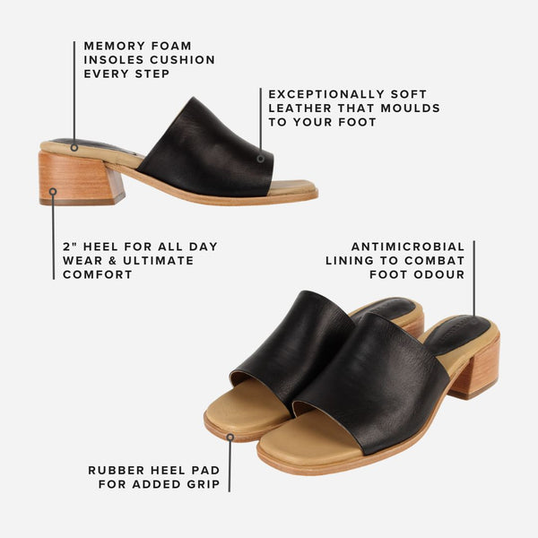 The Spritz Heeled Sandal Praline diagram