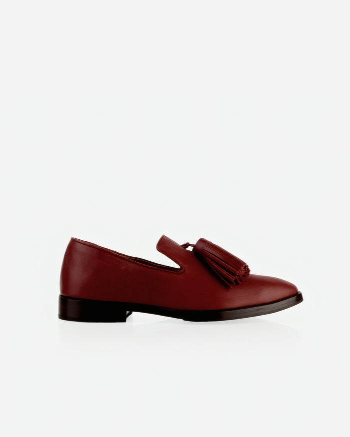 The Tassel Daily Loafer Resort Red