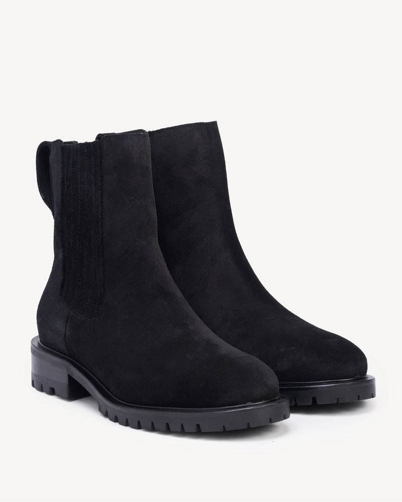 The Trestle Boot Black Water Resistant Suede
