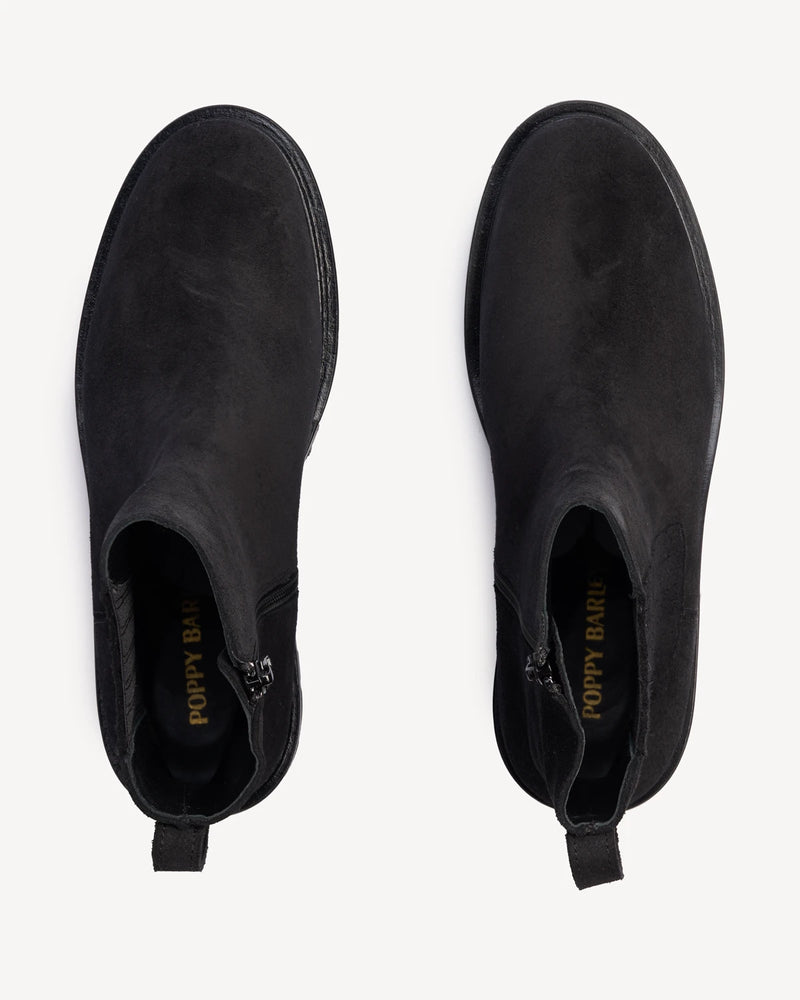 The Trestle Boot Black Water Resistant Suede