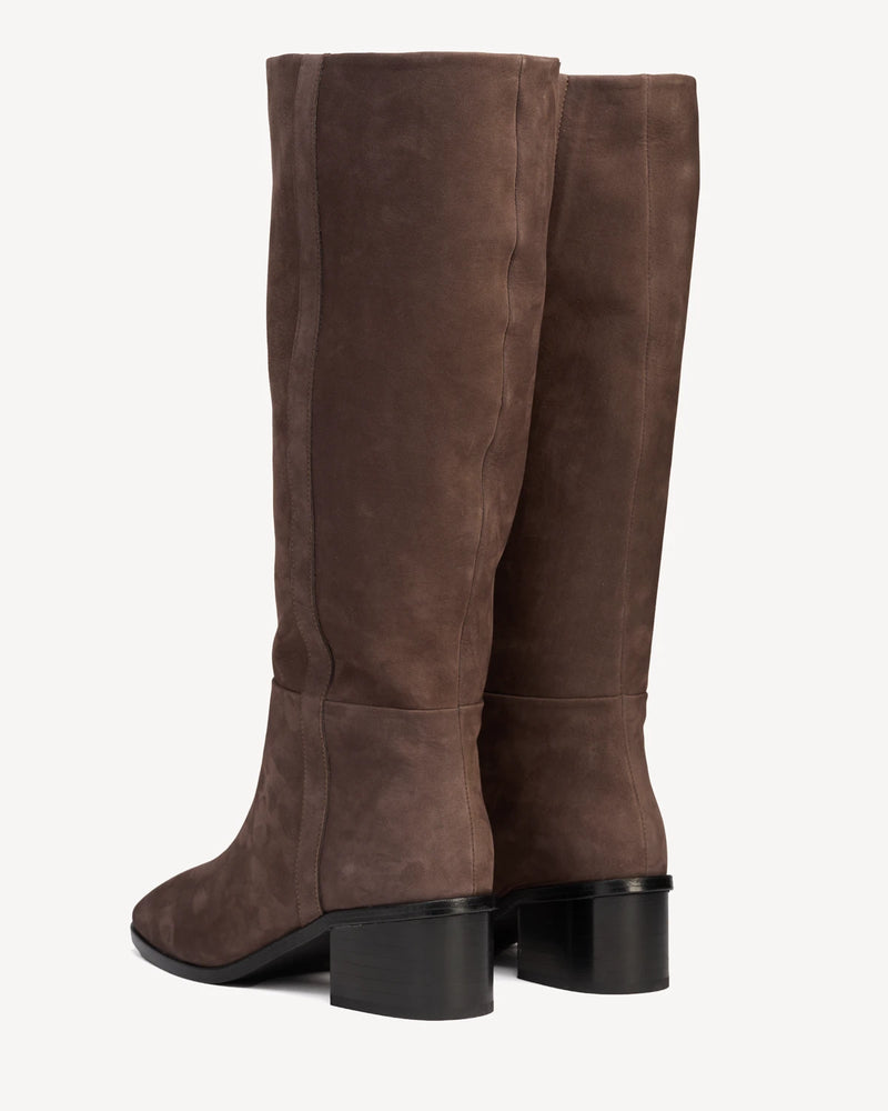 The Twiggy Tall Boot Chestnut Nubuck