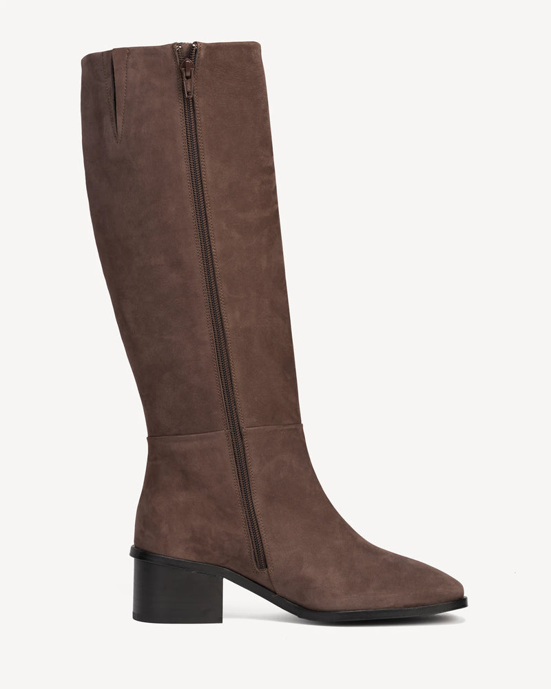The Twiggy Tall Boot Chestnut Nubuck