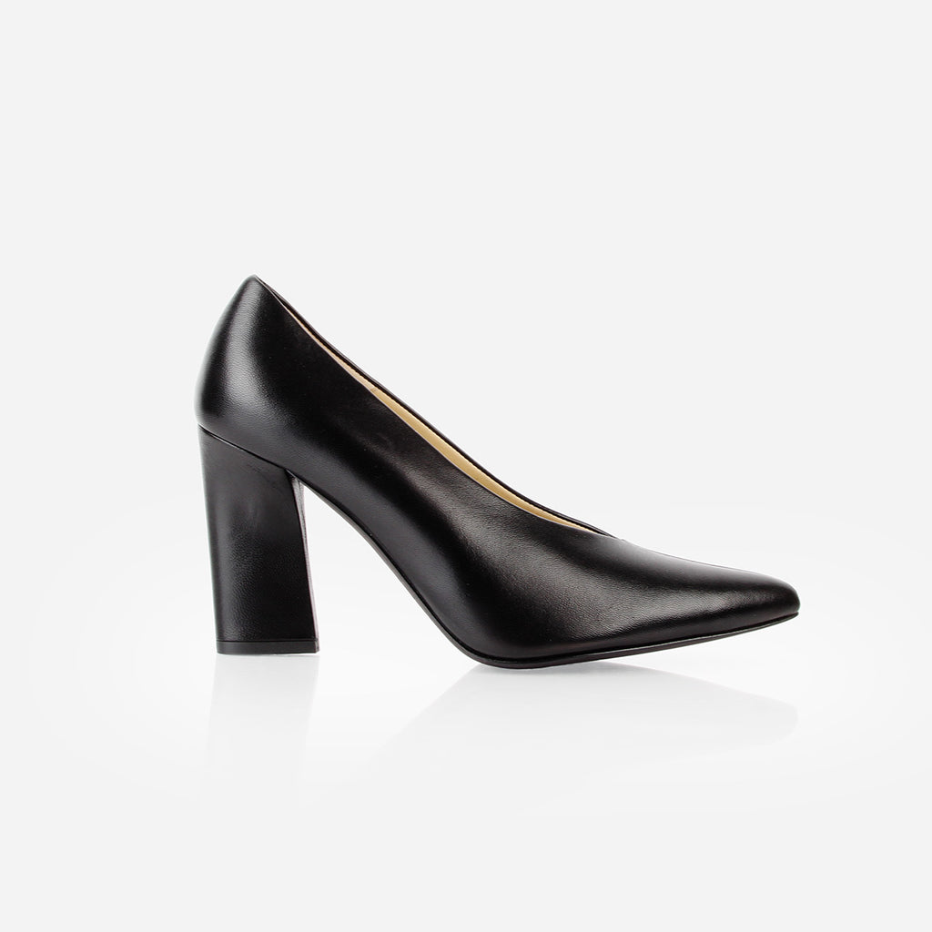 Patent leather block heel on sale pumps