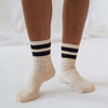 Le Bon Shoppe Her Varsity Socks Cream with Black