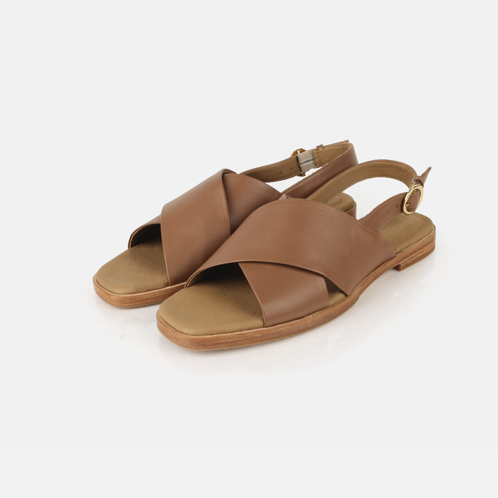 The Cross Town Sandal Praline – Poppy Barley