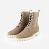 The Kit Combat Boot Taupe Water Resistant Nubuck