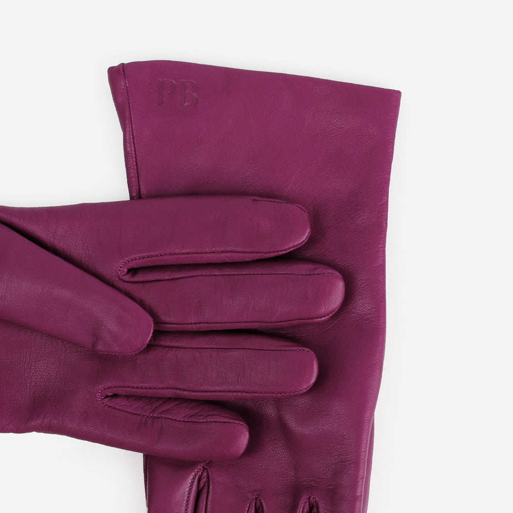 Ladies purple leather deals gloves