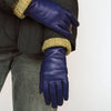 The Sleek Leather Glove Royal Blue
