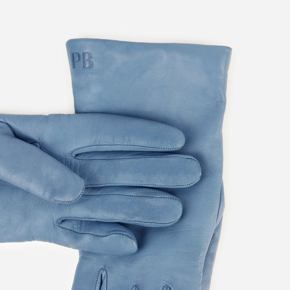 Mens blue leather clearance gloves