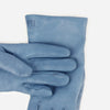 The Sleek Leather Glove Steel Blue