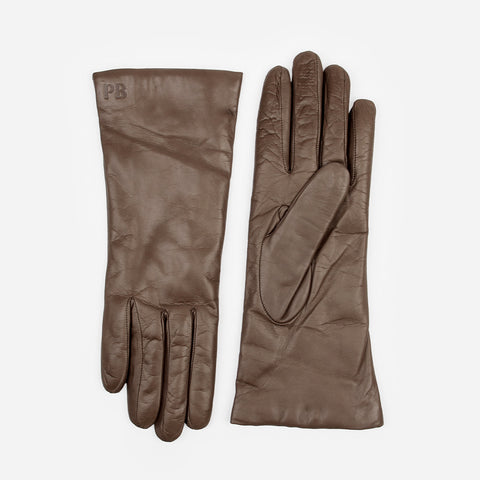 The Sleek Leather Glove Taupe