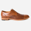 The Jasper Derby - tan calf leather and deer leather men's derby dress shoes - Poppy Barley