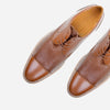 The Jasper Derby - tan calf leather and deer leather men's derby dress shoes - Poppy Barley
