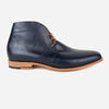 The Vancouver Chukka - navy calf leather chukka boots with natural sole - Poppy Barley